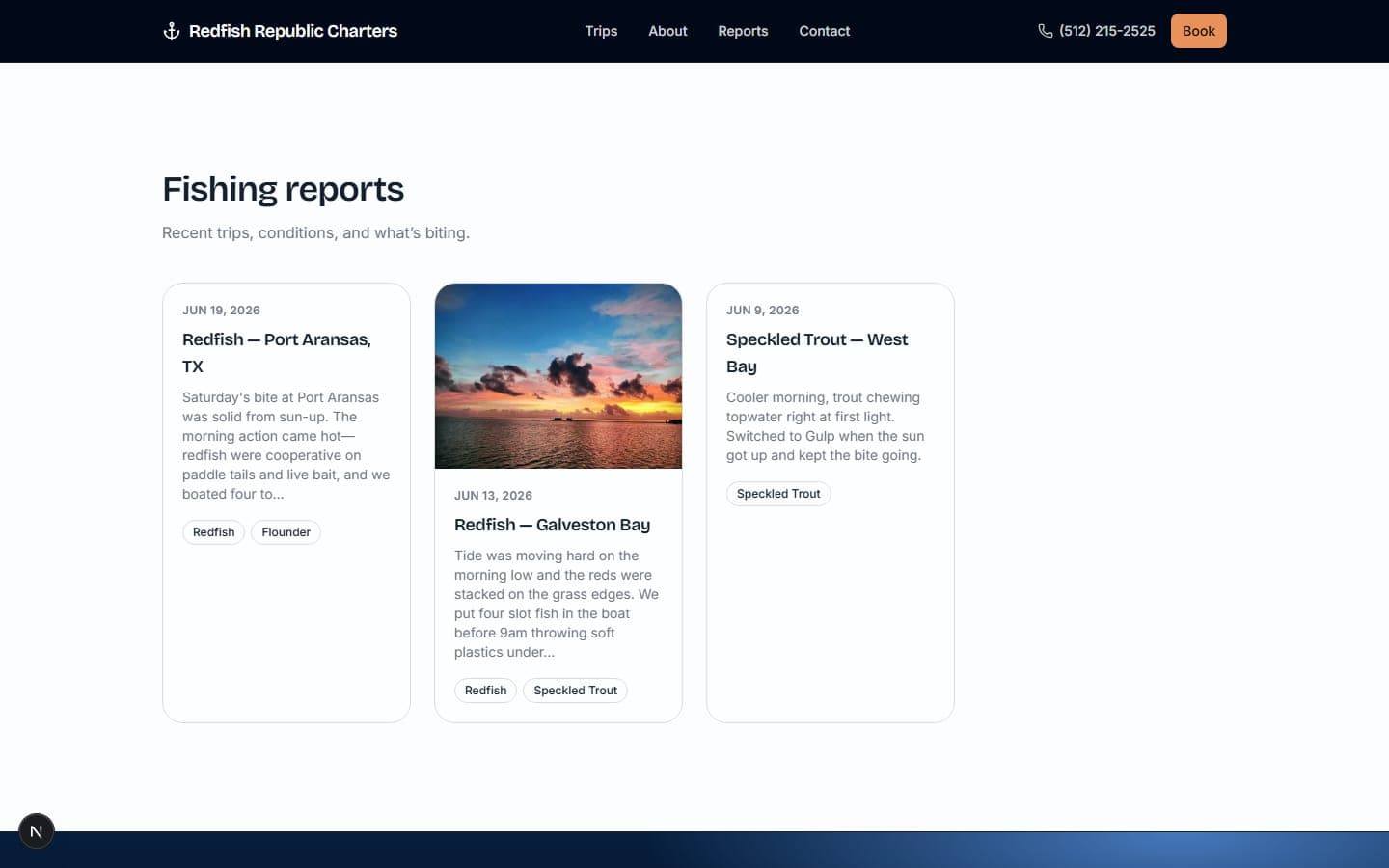 Fishing reports that go everywhere